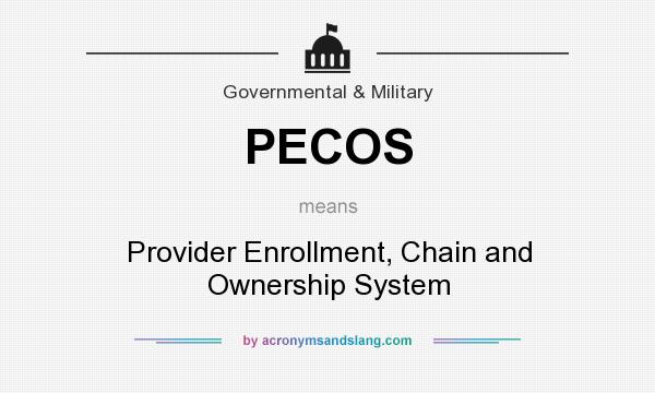 What does PECOS mean? It stands for Provider Enrollment, Chain and Ownership System