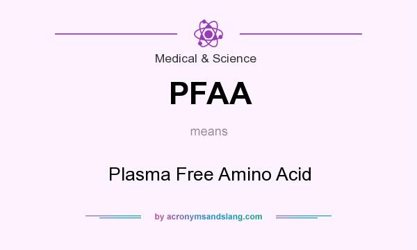 What does PFAA mean? It stands for Plasma Free Amino Acid
