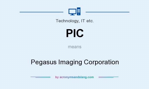 What does PIC mean? It stands for Pegasus Imaging Corporation