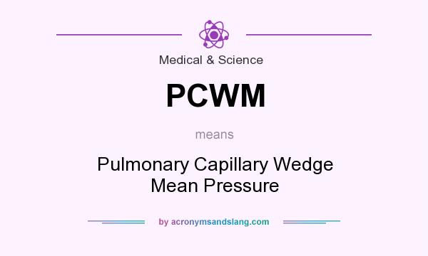 What does PCWM mean? It stands for Pulmonary Capillary Wedge Mean Pressure