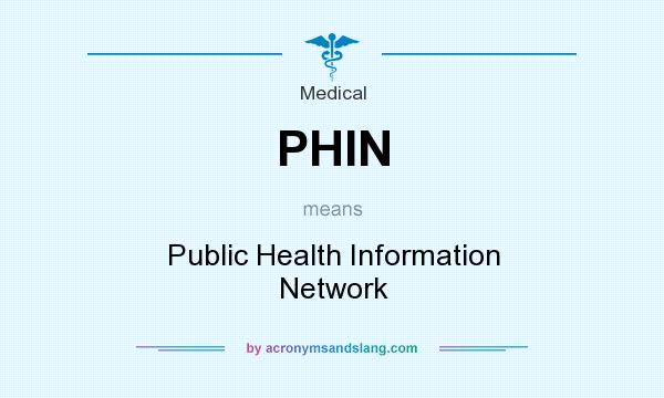 What does PHIN mean? It stands for Public Health Information Network