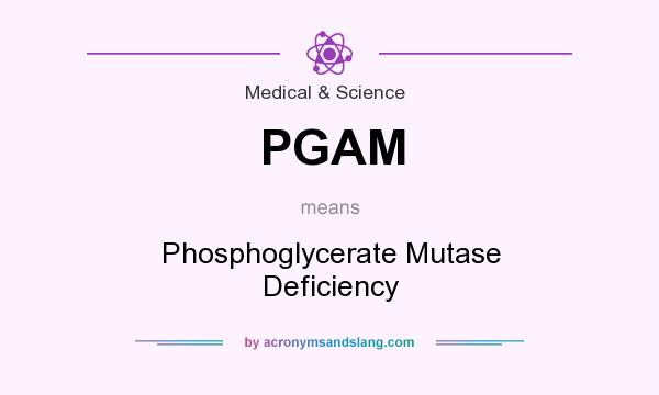 What does PGAM mean? It stands for Phosphoglycerate Mutase Deficiency