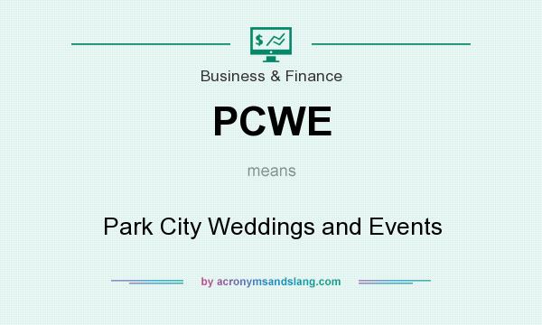 What does PCWE mean? It stands for Park City Weddings and Events