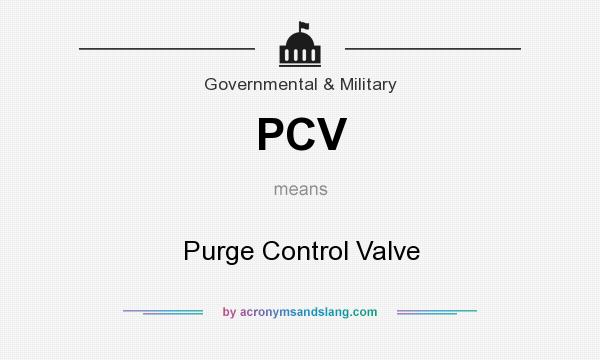 What does PCV mean? It stands for Purge Control Valve