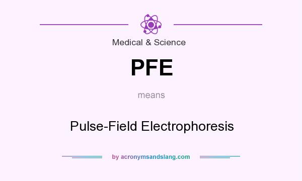 What does PFE mean? It stands for Pulse-Field Electrophoresis