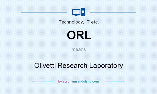 What does ORL mean? It stands for Olivetti Research Laboratory