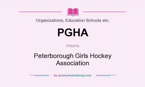 What does PGHA mean? It stands for Peterborough Girls Hockey Association
