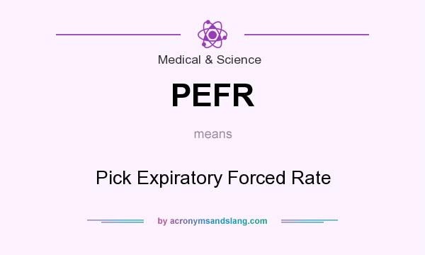 What does PEFR mean? It stands for Pick Expiratory Forced Rate