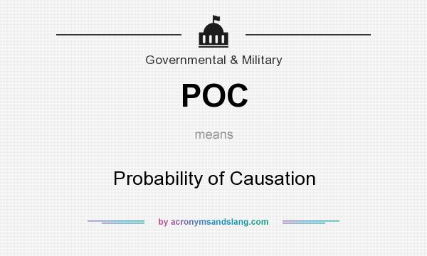 What does POC mean? It stands for Probability of Causation