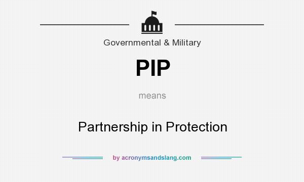 What does PIP mean? It stands for Partnership in Protection