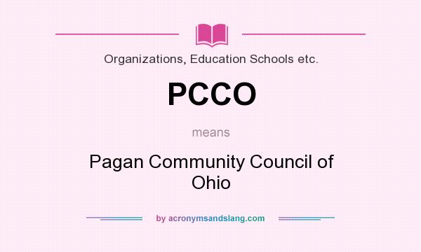 What does PCCO mean? It stands for Pagan Community Council of Ohio