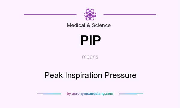 What does PIP mean? It stands for Peak Inspiration Pressure