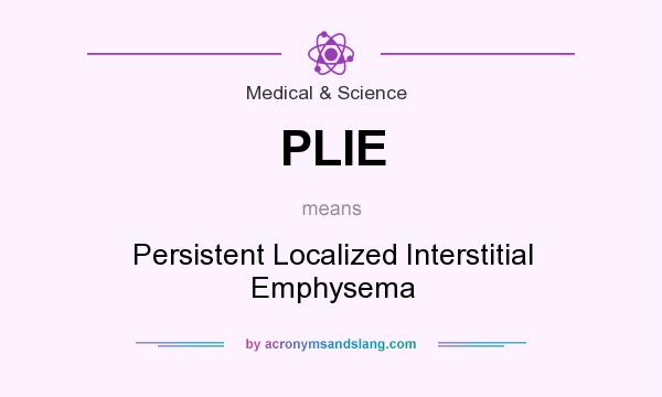 What does PLIE mean? It stands for Persistent Localized Interstitial Emphysema