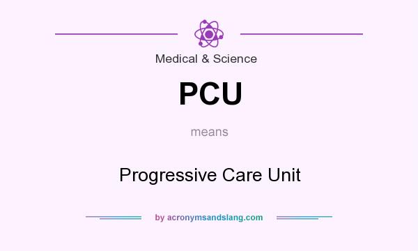 What does PCU mean? It stands for Progressive Care Unit