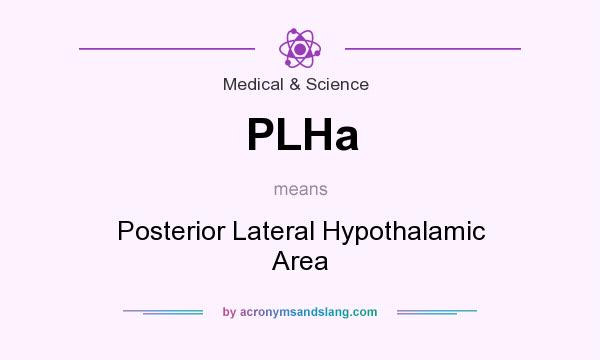What does PLHa mean? It stands for Posterior Lateral Hypothalamic Area