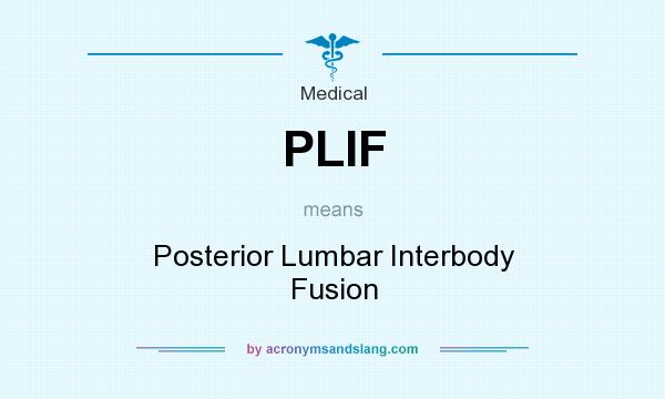 What does PLIF mean? It stands for Posterior Lumbar Interbody Fusion