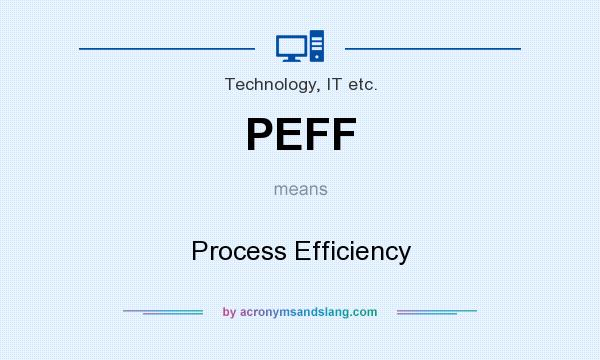 What does PEFF mean? It stands for Process Efficiency