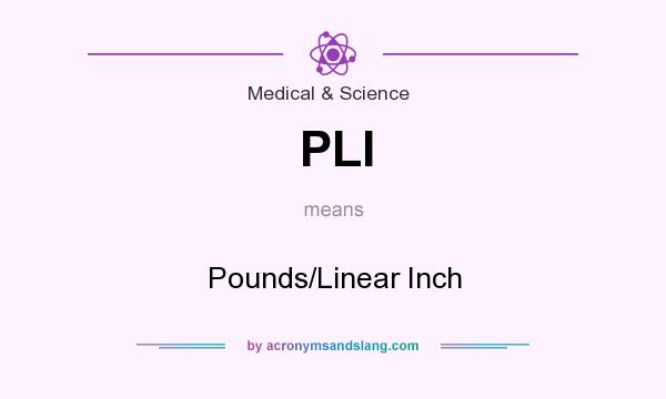 What does PLI mean? It stands for Pounds/Linear Inch