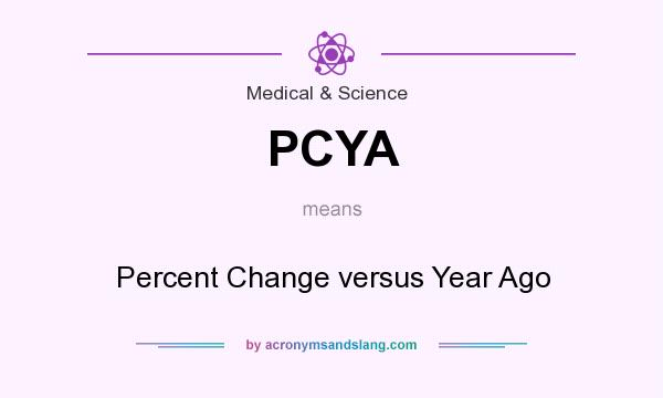What does PCYA mean? It stands for Percent Change versus Year Ago