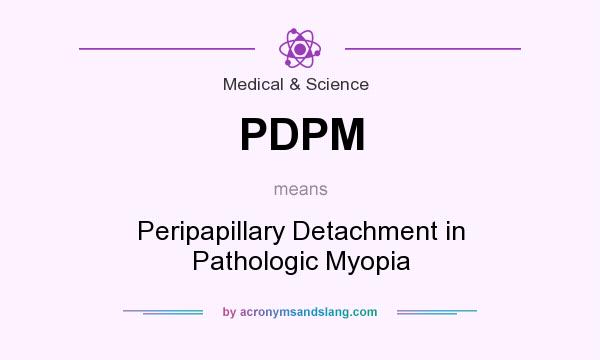What does PDPM mean? It stands for Peripapillary Detachment in Pathologic Myopia