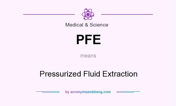 What does PFE mean? It stands for Pressurized Fluid Extraction