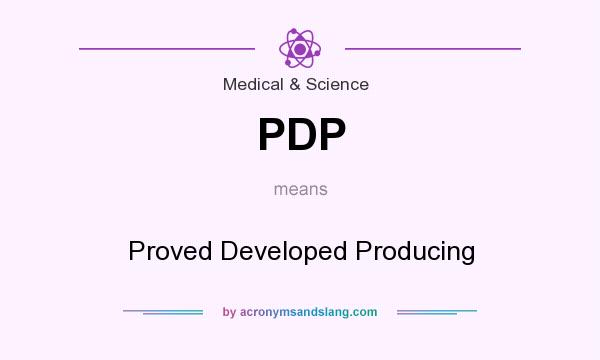 What does PDP mean? It stands for Proved Developed Producing