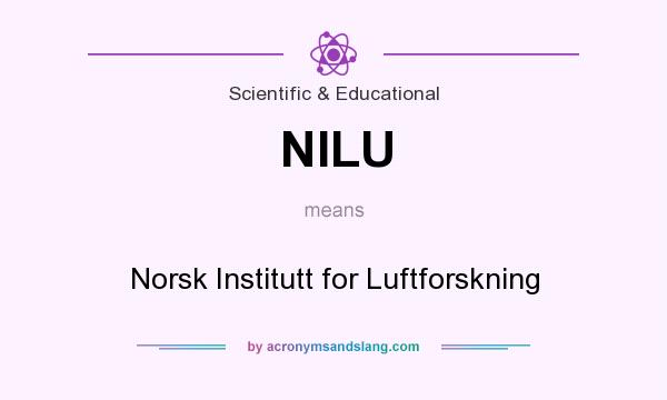 What does NILU mean? It stands for Norsk Institutt for Luftforskning
