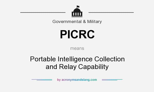 What does PICRC mean? It stands for Portable Intelligence Collection and Relay Capability