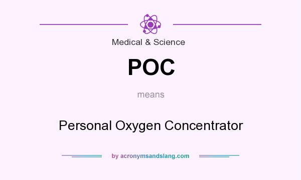 What does POC mean? It stands for Personal Oxygen Concentrator