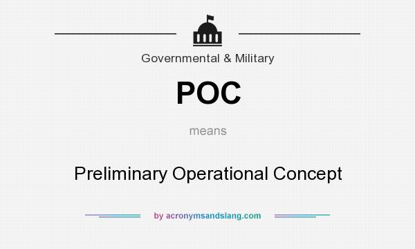 What does POC mean? It stands for Preliminary Operational Concept