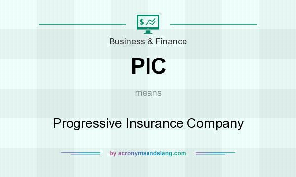 What does PIC mean? It stands for Progressive Insurance Company