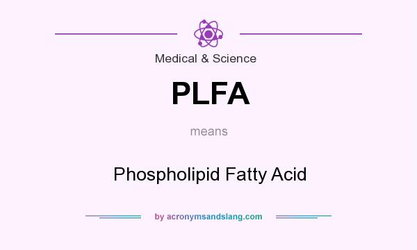 What does PLFA mean? It stands for Phospholipid Fatty Acid