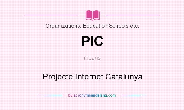 What does PIC mean? It stands for Projecte Internet Catalunya