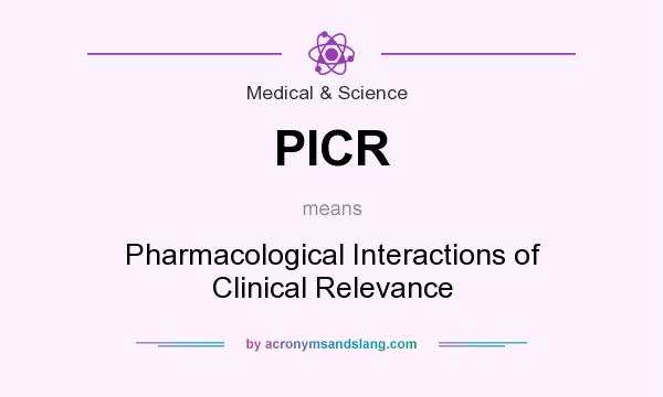 What does PICR mean? It stands for Pharmacological Interactions of Clinical Relevance