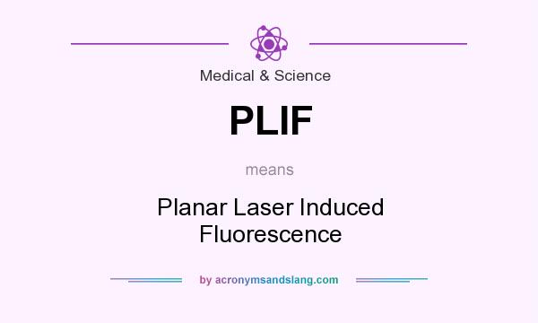 What does PLIF mean? It stands for Planar Laser Induced Fluorescence