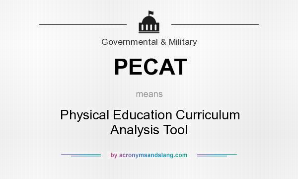 What does PECAT mean? It stands for Physical Education Curriculum Analysis Tool