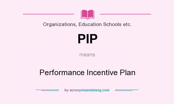 What does PIP mean? It stands for Performance Incentive Plan