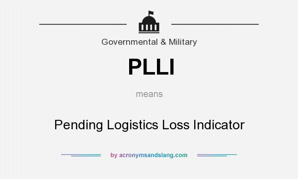 What does PLLI mean? It stands for Pending Logistics Loss Indicator
