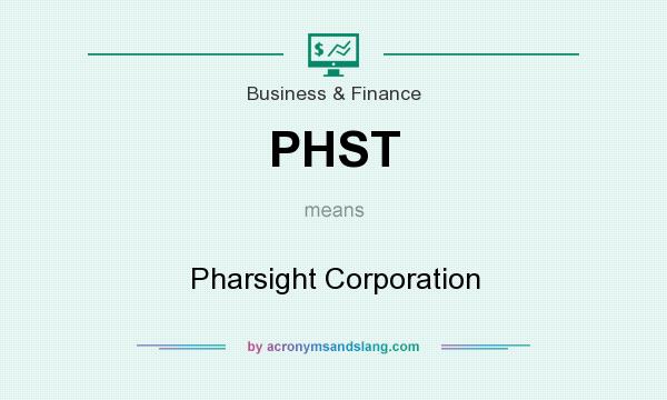 What does PHST mean? It stands for Pharsight Corporation