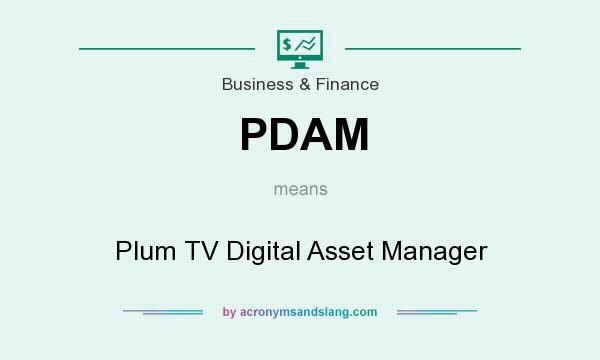 What does PDAM mean? It stands for Plum TV Digital Asset Manager