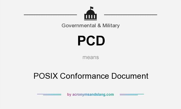 What does PCD mean? It stands for POSIX Conformance Document