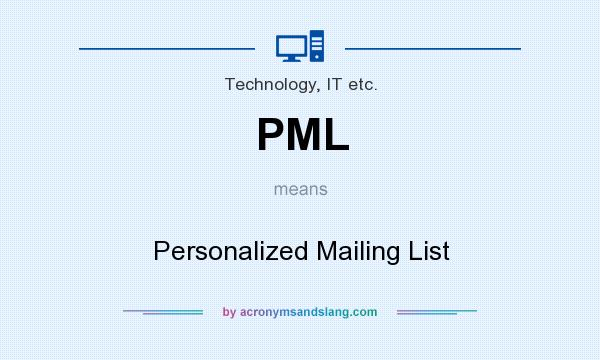 What does PML mean? It stands for Personalized Mailing List