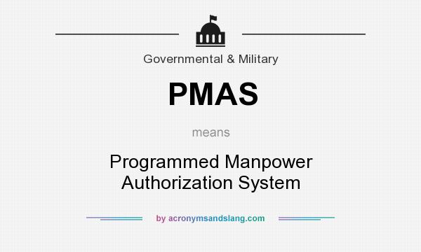 What does PMAS mean? It stands for Programmed Manpower Authorization System