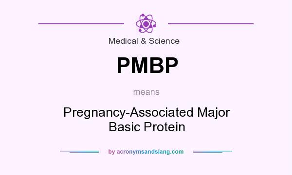 What does PMBP mean? It stands for Pregnancy-Associated Major Basic Protein