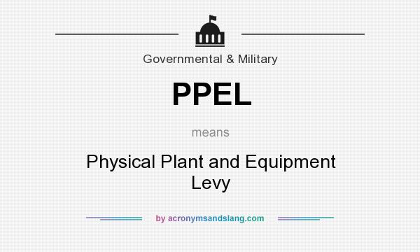 What does PPEL mean? It stands for Physical Plant and Equipment Levy