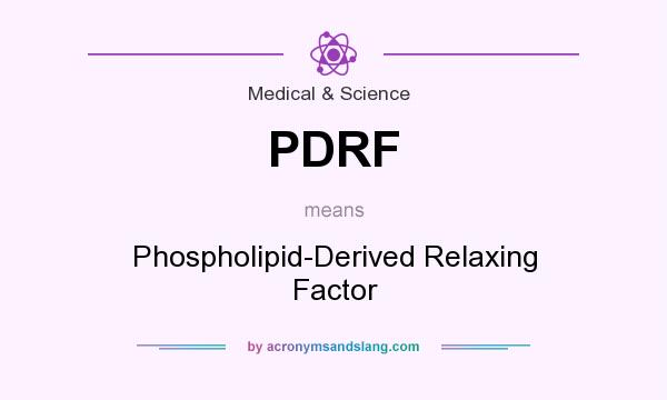 What does PDRF mean? It stands for Phospholipid-Derived Relaxing Factor