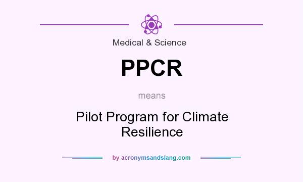 What does PPCR mean? It stands for Pilot Program for Climate Resilience