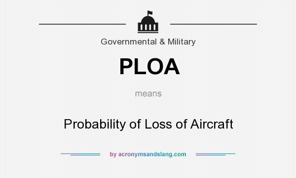 What does PLOA mean? It stands for Probability of Loss of Aircraft