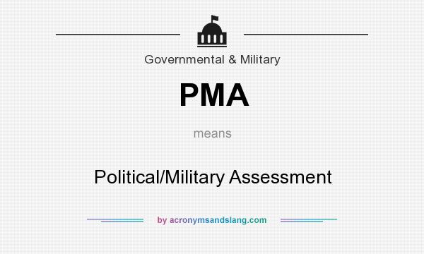 What does PMA mean? It stands for Political/Military Assessment