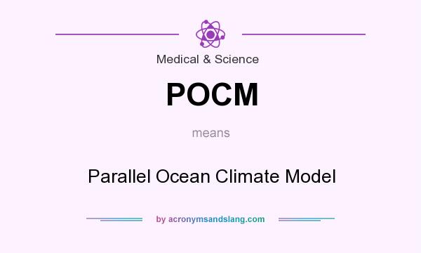 What does POCM mean? It stands for Parallel Ocean Climate Model